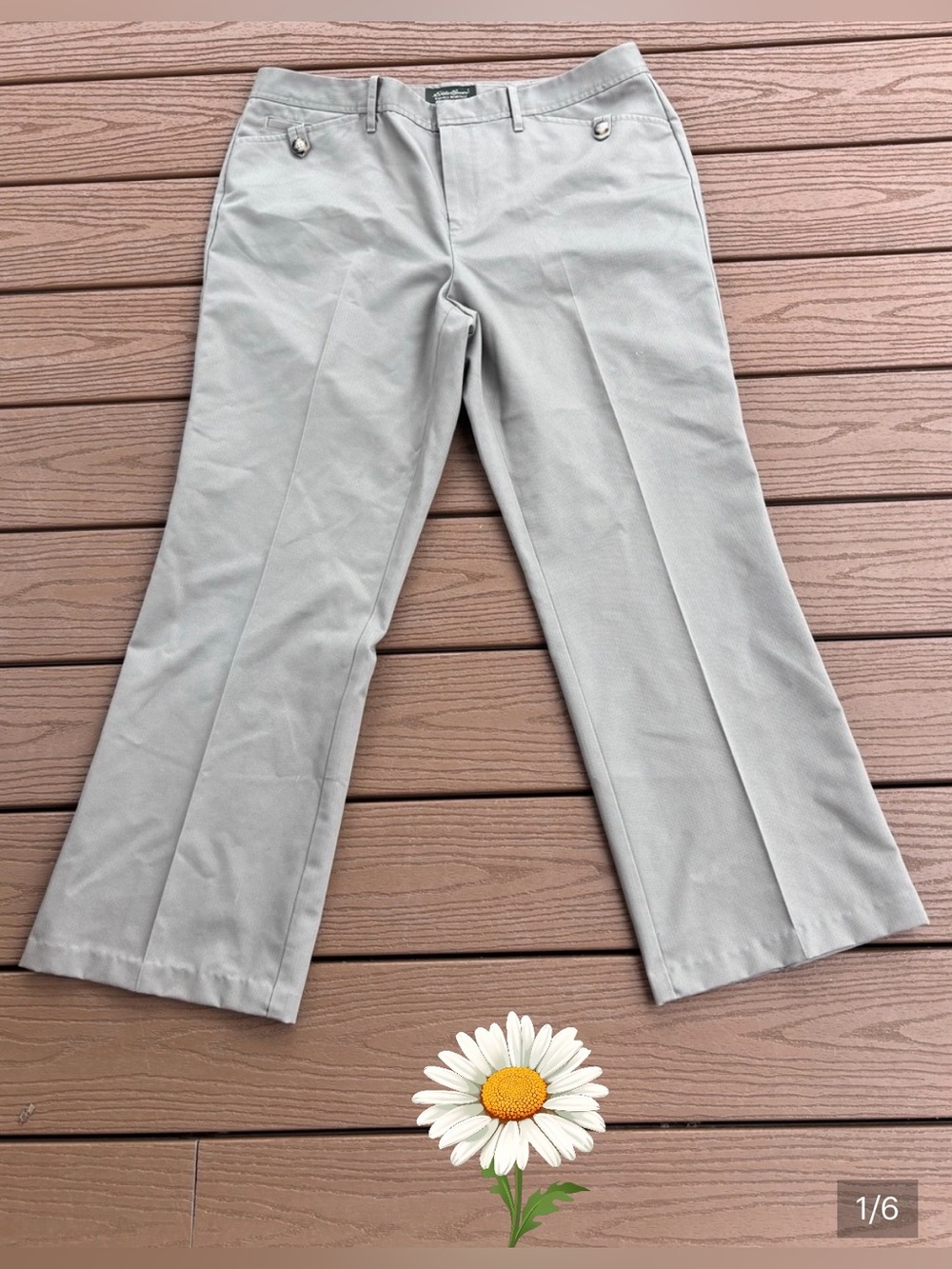 Vintage EDDIE BAUER Cotton Twill Wrinkle Resistant Ankle Pants Pastel Green